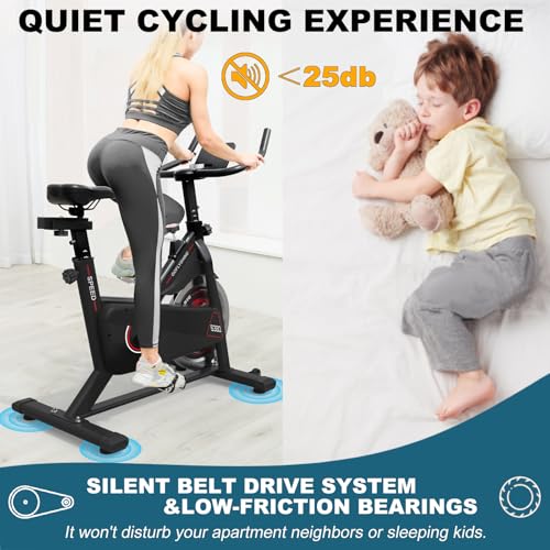 Silent Belt Drive Exercise Bike with LCD Monitor J539