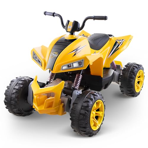Black 24V Ride on ATV Kids Quad 4-Wheeler Electric 4WD with 9AH Battery H41983