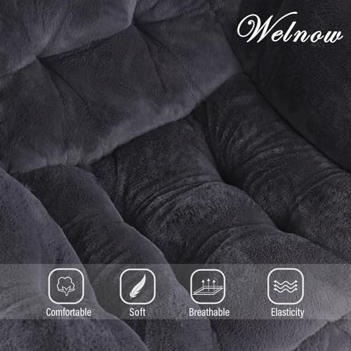 Beige Lazy Chair with Ottoman Q93730