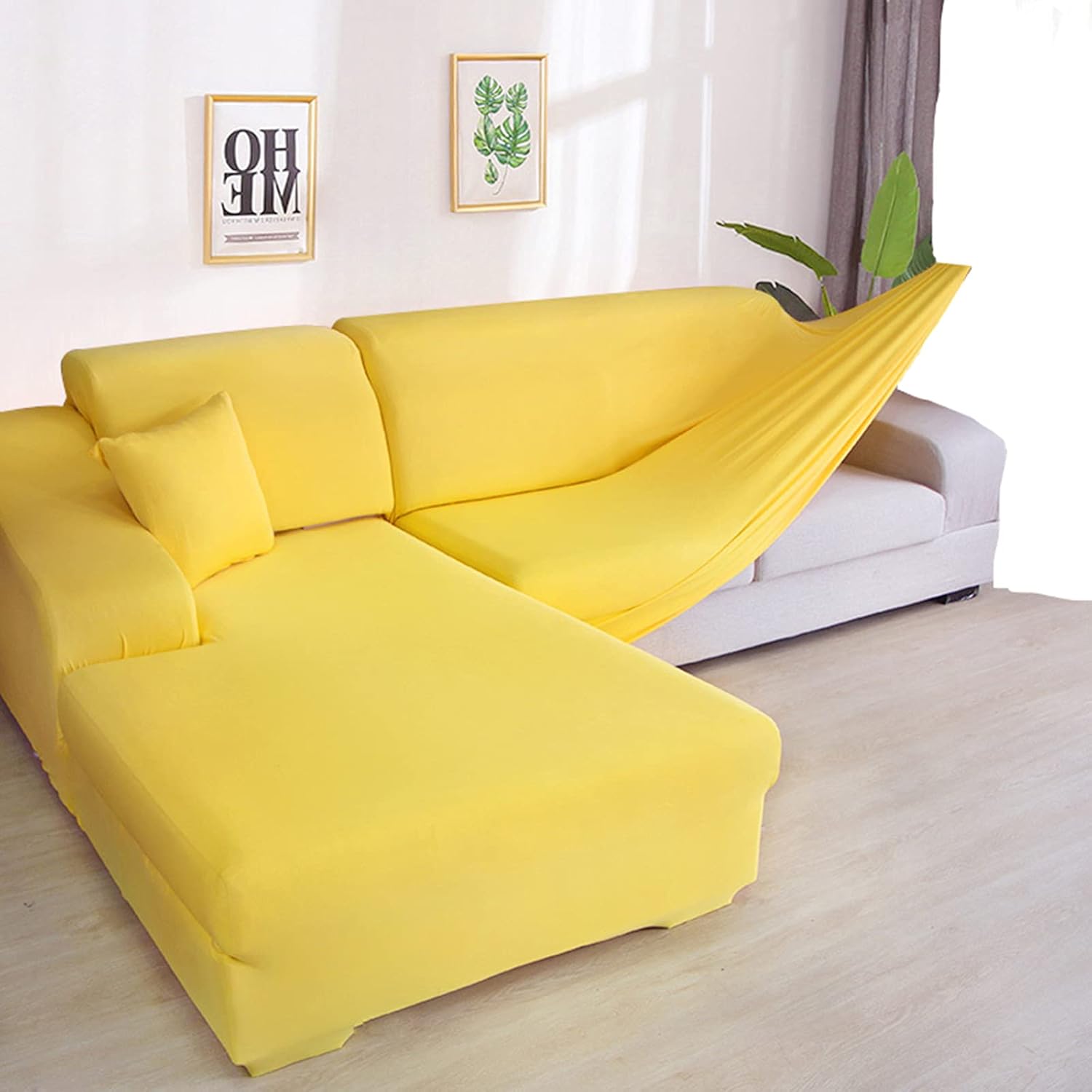 Stretch Slipcover Striped Patterns Sectional Elastic Sofa Cover H352