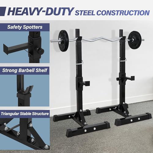 Adjustable Steel Squat Rack Pair 41"-66" L59809