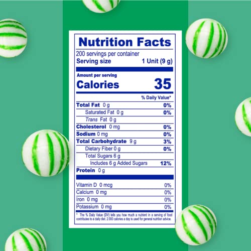 Jumbo Mint Balls, Red & White Peppermint Hard Candy Balls, Individually Wrapped (120 Count - 1 Pack) F6645