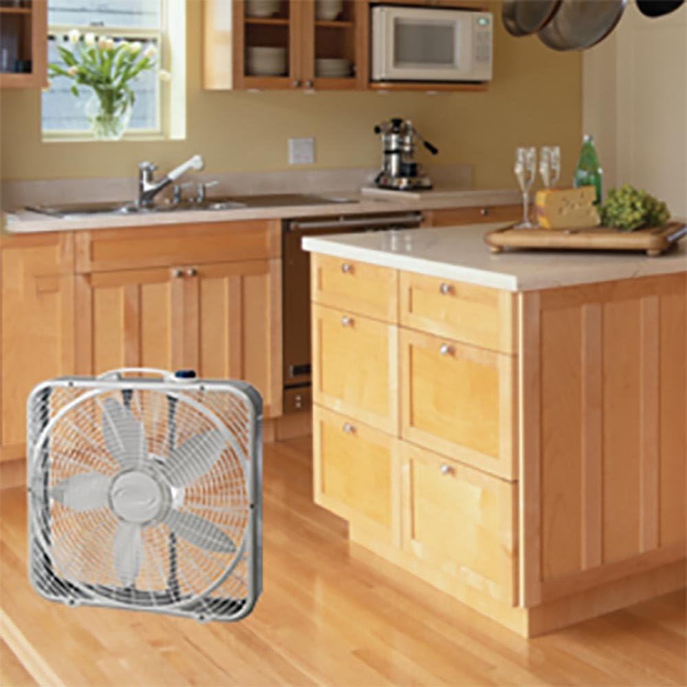White 20" 3-Speed Box Fan J885429