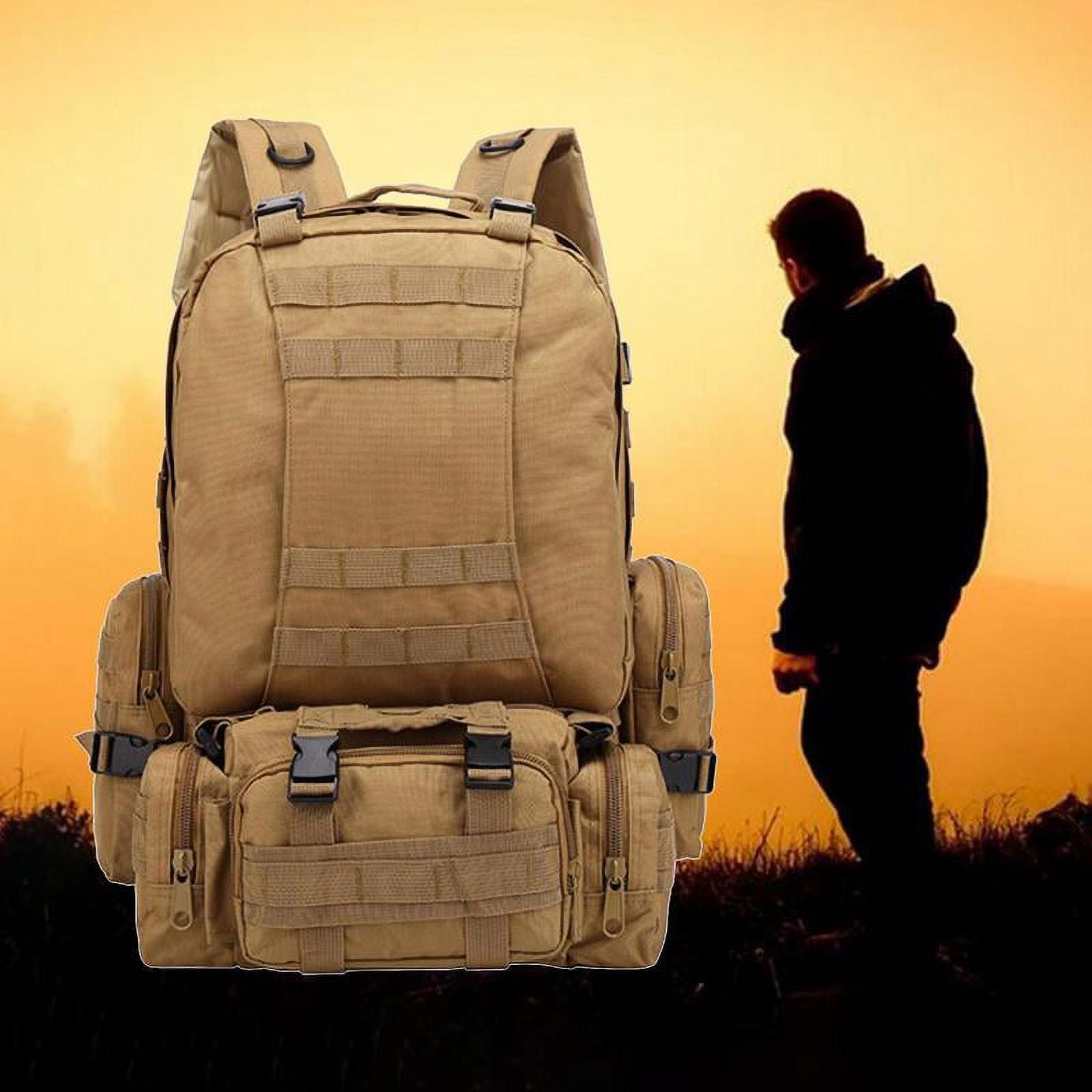 Khaki 55L Travel Backpack L683
