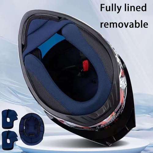 Modular Flip Up Full Face Motorcycle Helmet with Mask and Lens F594886
