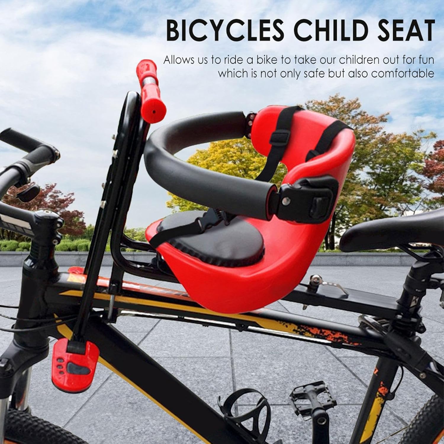 Front Mounted Child Bike Seat with Pedals Q96252