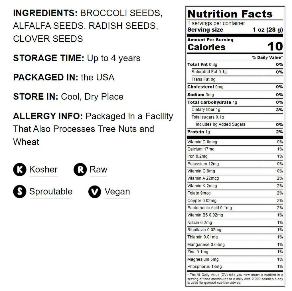 5 Pounds Sprouting Seeds Salad Mix W695