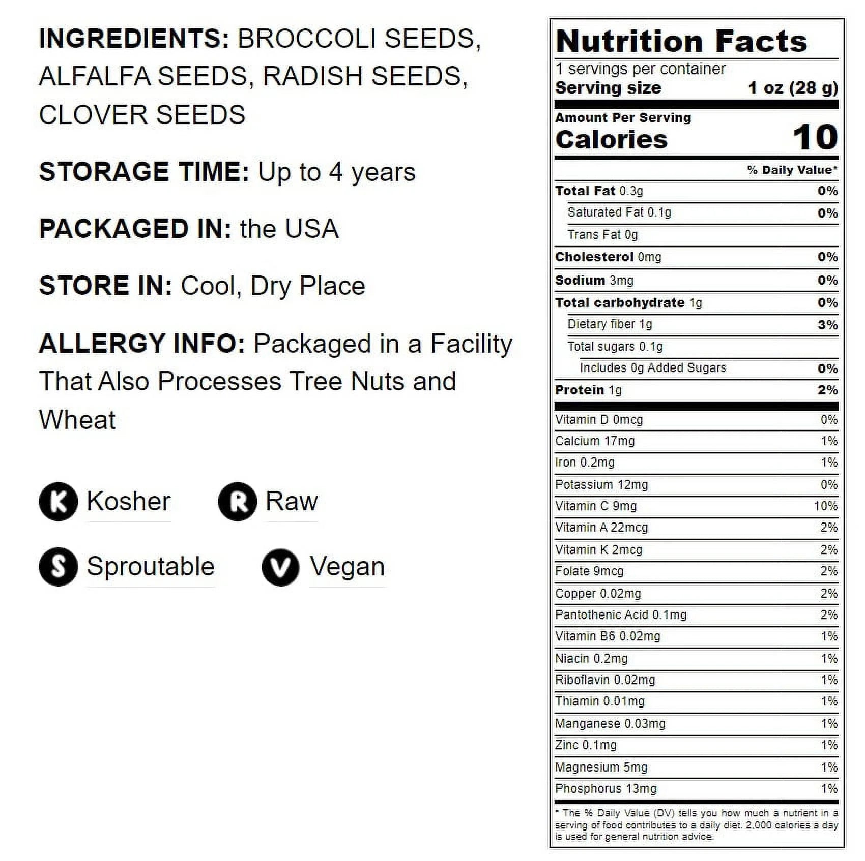 5 Pounds Sprouting Seeds Salad Mix W695