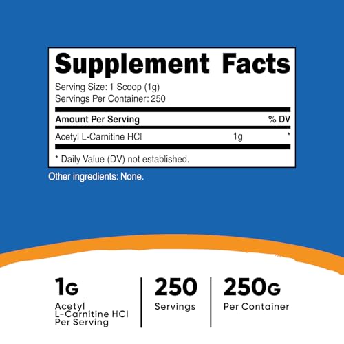 Acetyl L-Carnitine Powder 250 Grams J9368