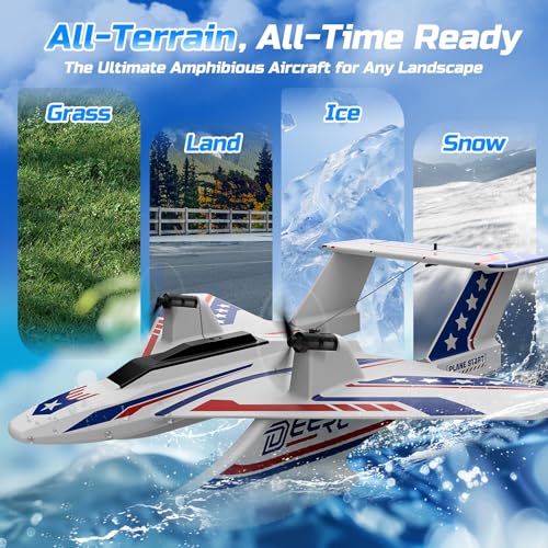 Amphibious Tri-Phibian Aircraft RC Plane with 2 Batteries Z26278
