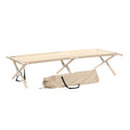 Tan Heavy Duty Wood Frame Portable Camping Cot S49346