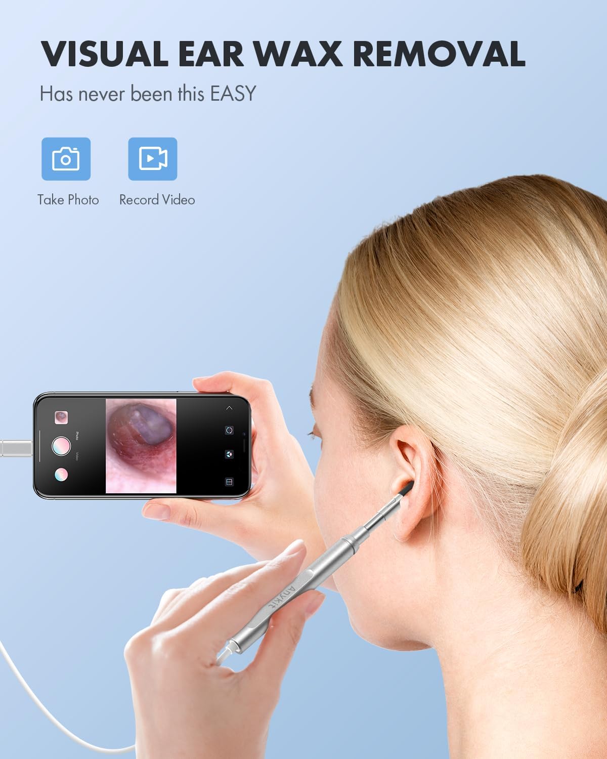 Ear Wax Removal Tool with LED Lights Otoscope O205