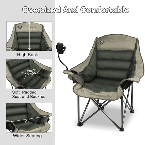 Oversized XL Folding Camping Chair with Cup Holder and Carry Bag S213187