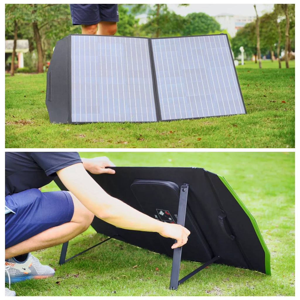 Portable Solar Generator Kit with 100W Foldable Solar Panel and 1500Wh Power Station O5452