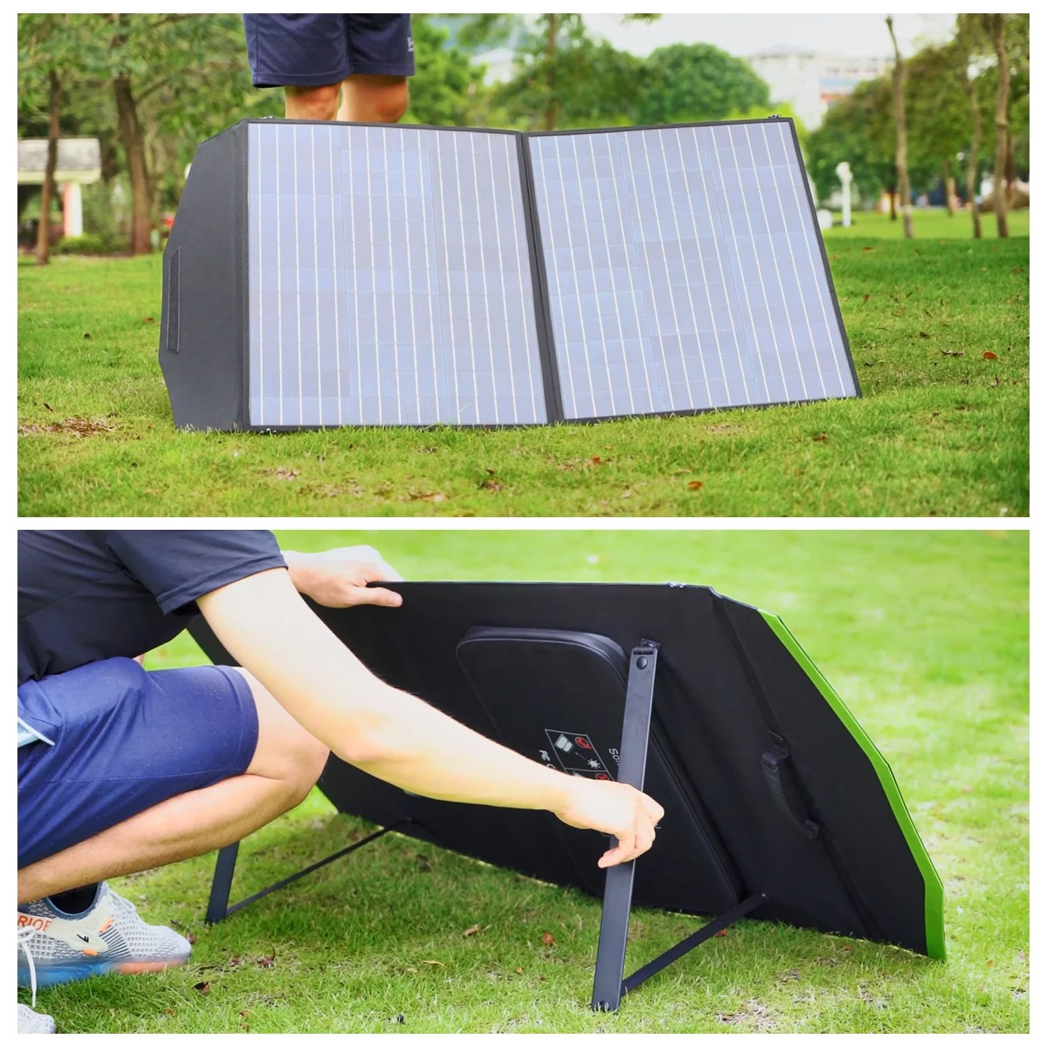 Portable Solar Generator Kit with 100W Foldable Solar Panel and 1500Wh Power Station O5452
