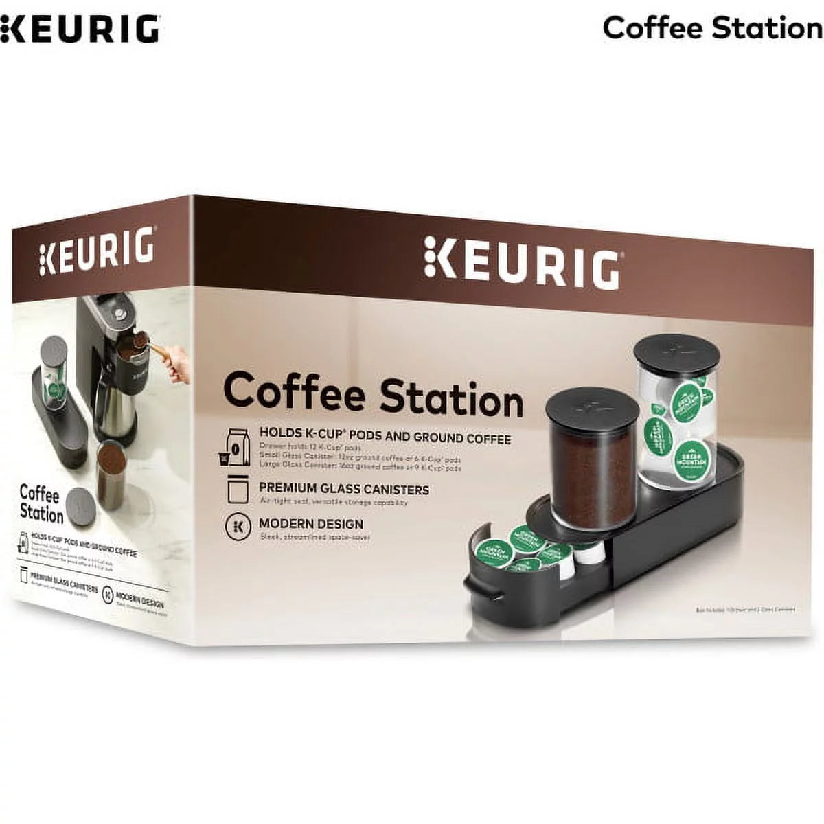 Black Ground Coffee & K-Cup Pod Storage Unit C5365