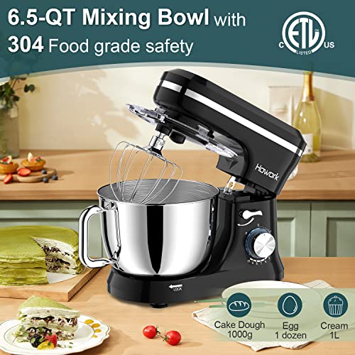 Blue Electric Stand Mixer with 6.5QT Stainless Steel Bowl U89739