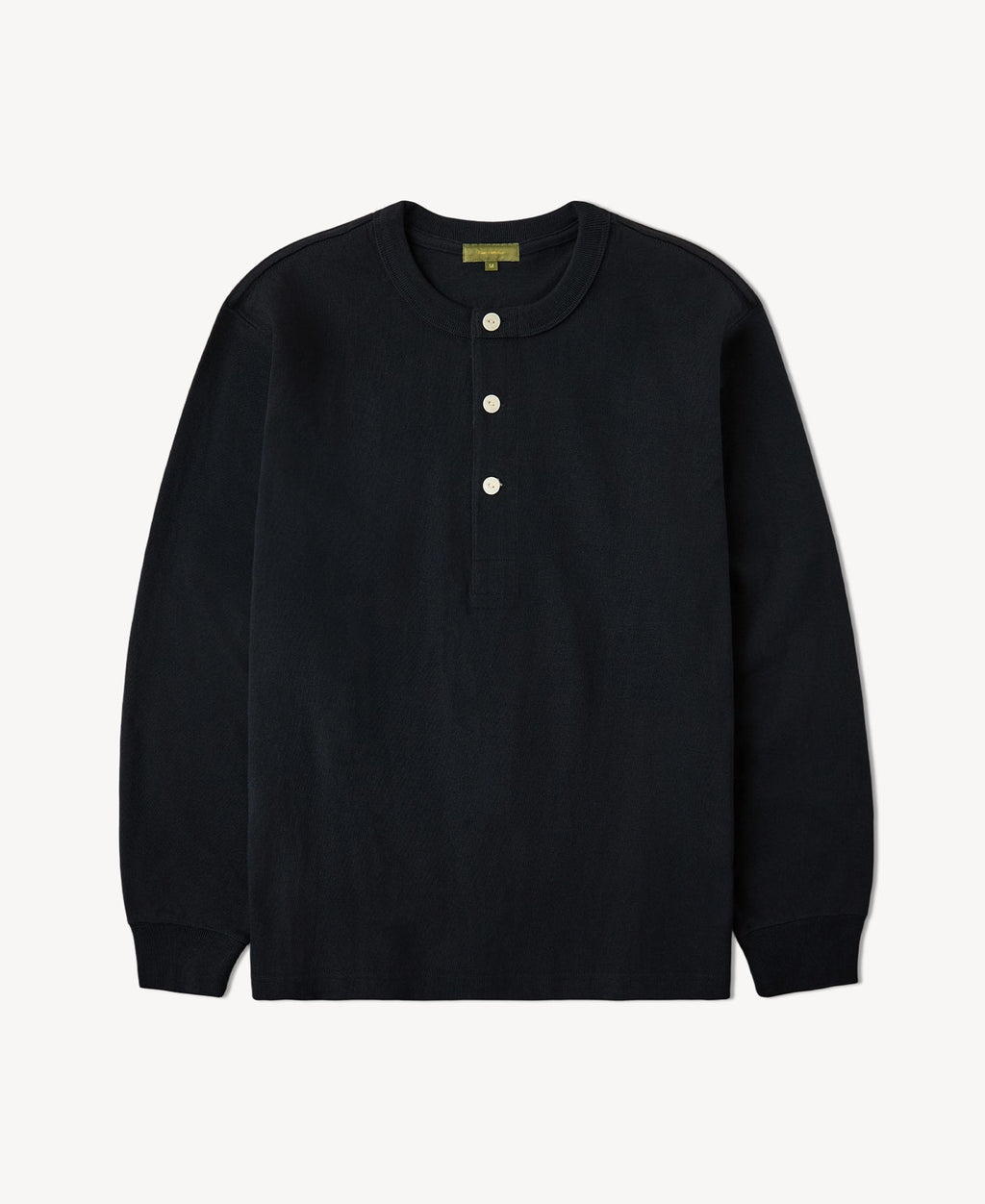 1930s Loopwheel Cotton Henley Shirt