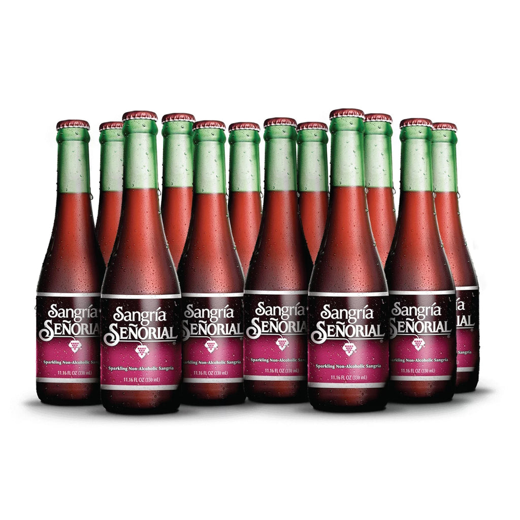 12/11.16 fl. oz. Glass Bottle Case (12-Pack) Sparkling Non-Alcoholic Sangria P6955