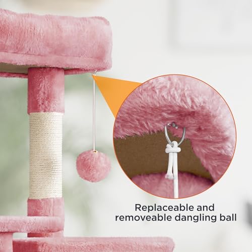 63 Inches Tall Cat Tree with Scratching Posts F5998