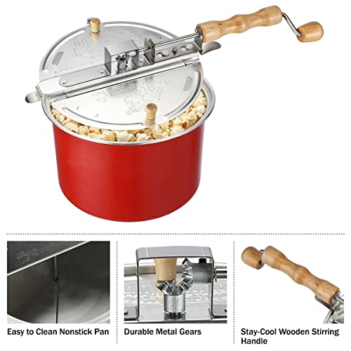 Stainless Steel Stove Top Popcorn Popper, 6 Quart S650