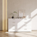 White 8 Drawer Double Dresser Y6313