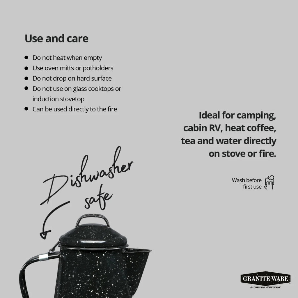 3 Qt Enameled Steel Coffee Boiler N16190
