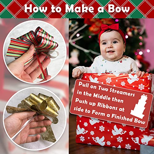 24 Pcs Foil Bows Assorted Patterns J79751