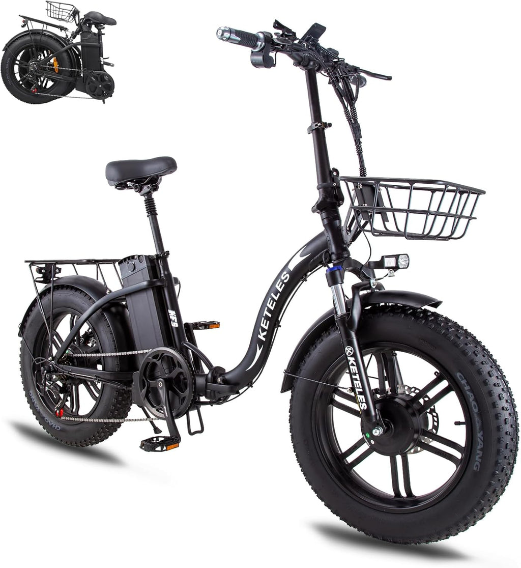 2000W Folding Electric Bike with 48V 23AH Removable Battery 20''x 4.0 Fat Tire A298