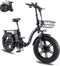 2000W Folding Electric Bike with 48V 23AH Removable Battery 20''x 4.0 Fat Tire A298