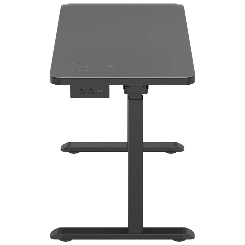 Black Glass Standing Desk A661