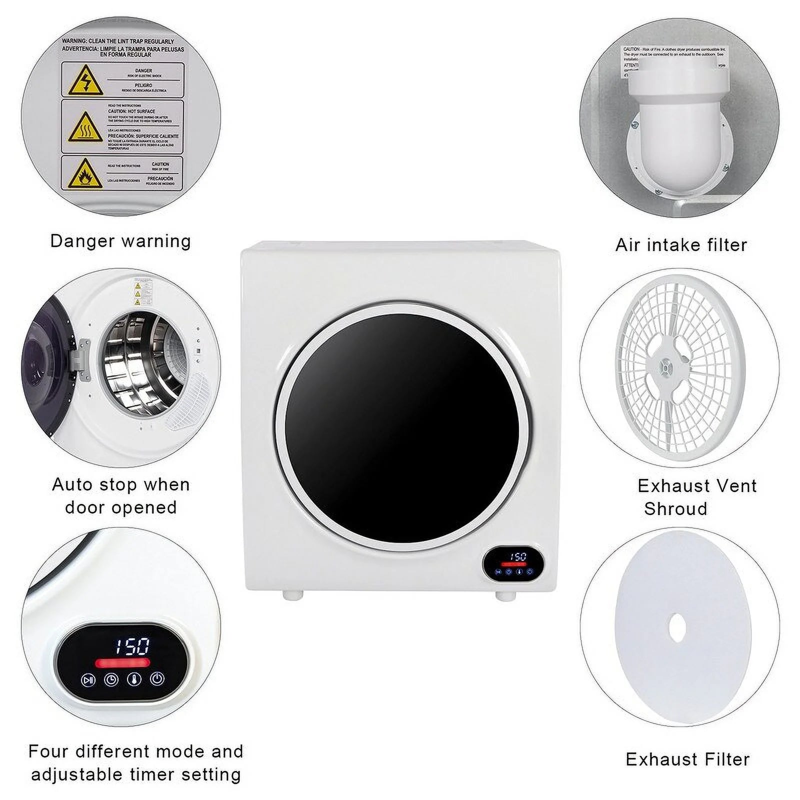 White 2.6 Cu.ft Compact Dryer M4231