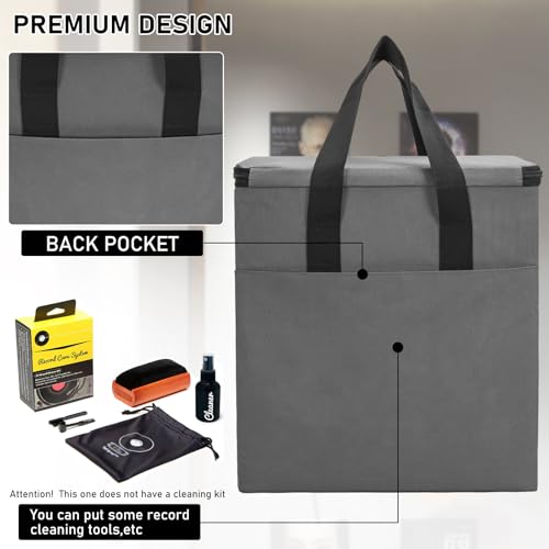 Vinyl Record Storage Box with Lids and Handle for 12 inch LP I373