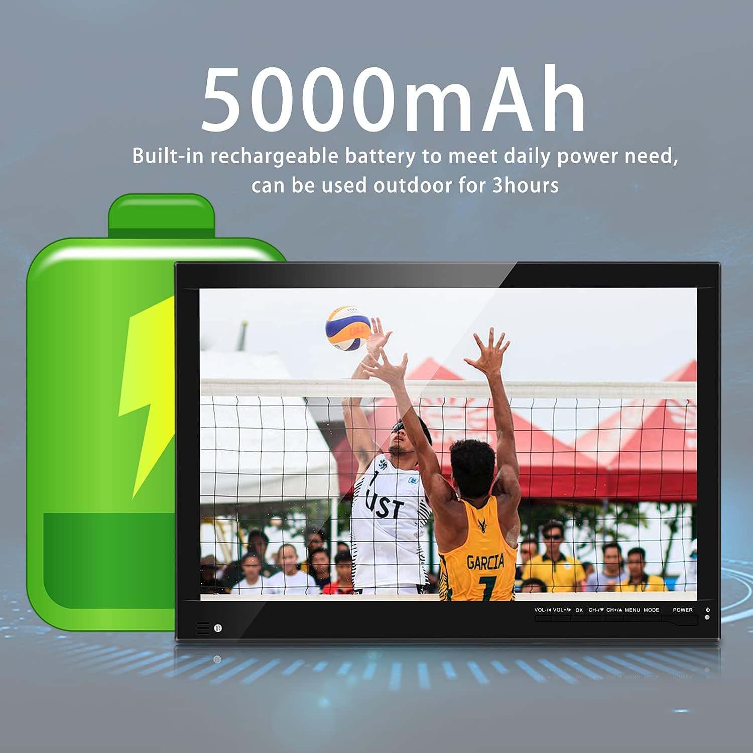 14inch Rechargeable Battery Portable TV with Digital Tuner T5794