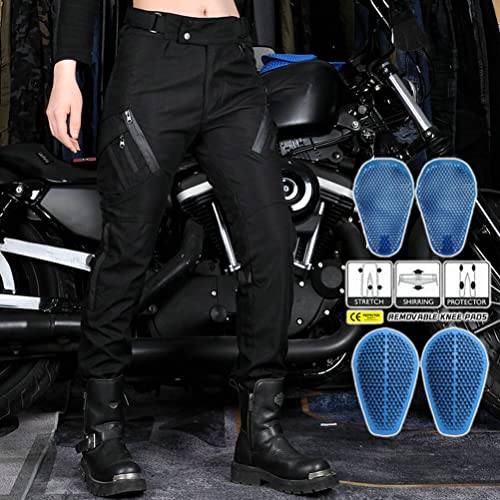Waterproof Women Motorcycle Riding Pants with 4 CE Armor Silica Gel Pads Rainproof Motorbike Motocross Racing Trousers N153