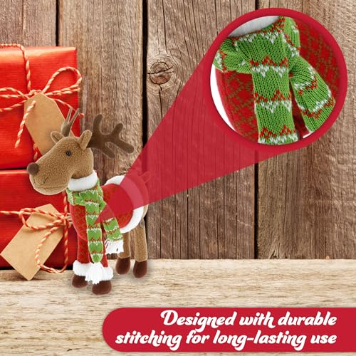Reindeer Plush 12" Stuffed Animal Doll with Coat and Scarf V370