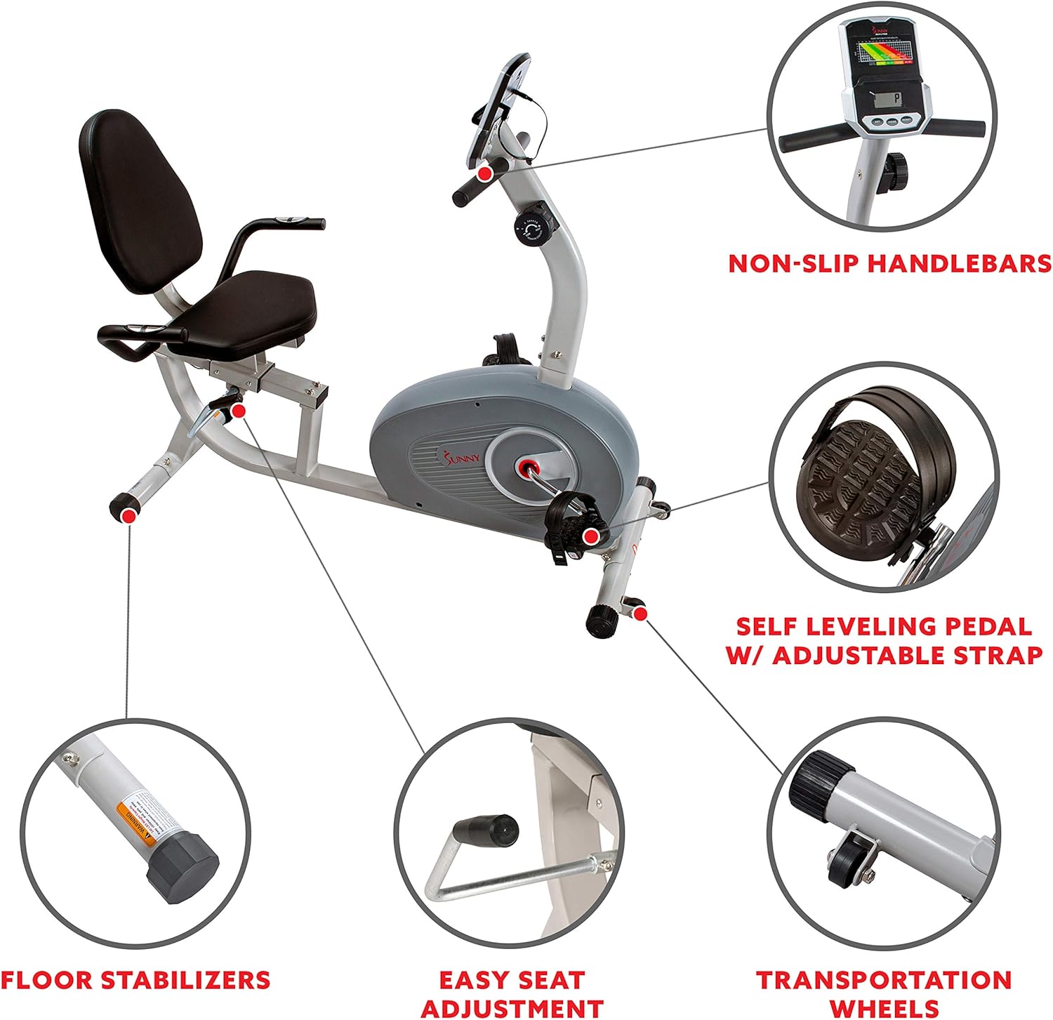 Magnetic Recumbent Exercise Bike P362