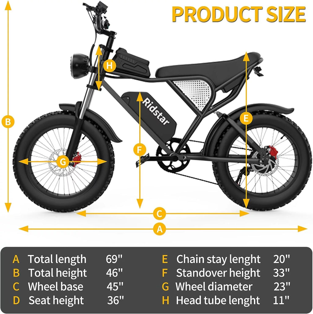 20" Fat Tire 1000W Electric Bike with Removable 48V/20Ah Battery W163900
