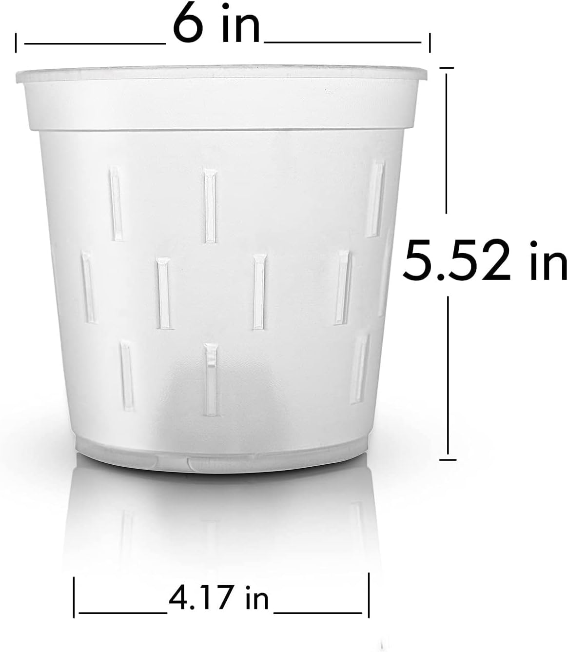 Clear Orchid Pot 6 Inch 5Pack Plastic Planter D751559
