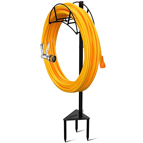 Black Metal Garden Hose Holder Stake S86650