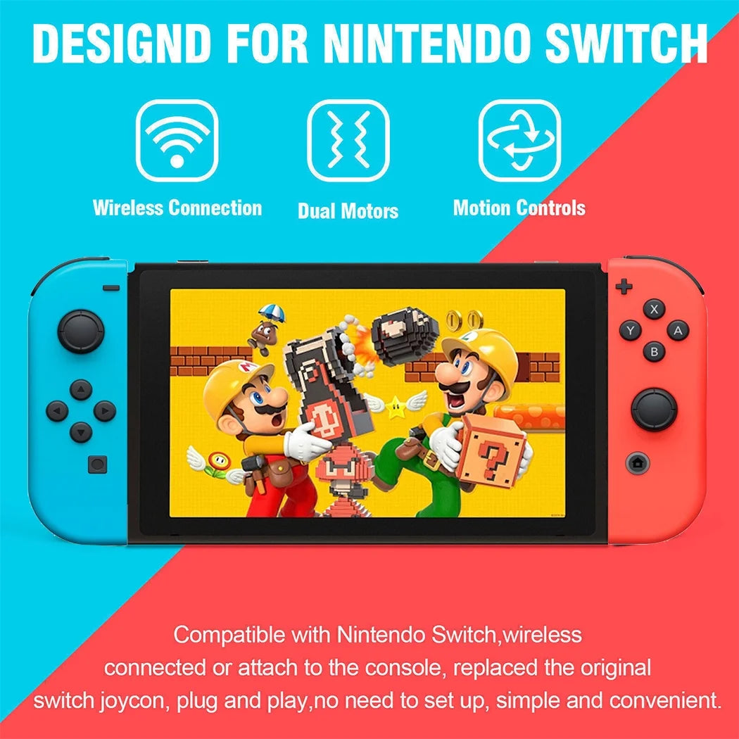 Blue-Red Wireless Bluetooth Controller for Nintendo Switch O99456