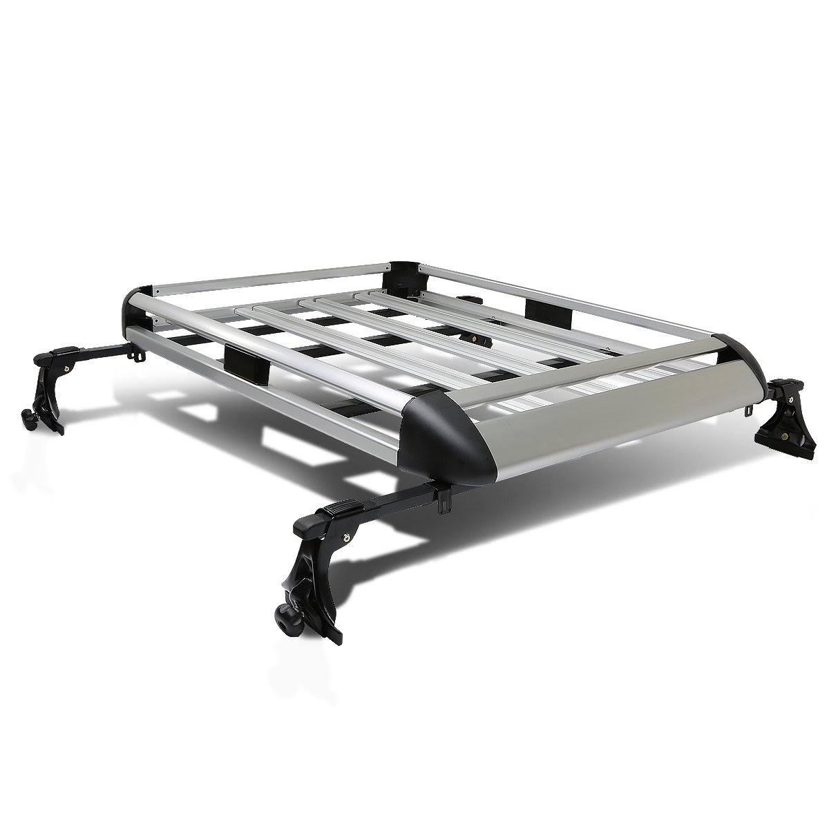 Silver Aluminum Roof Rack Cargo Carrier Basket B951