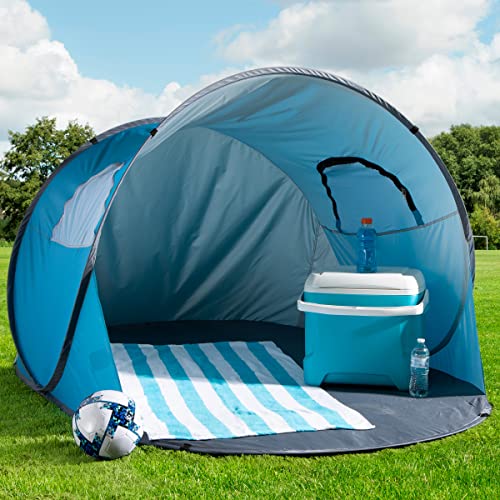 Blue Pop Up Beach Tent Sun Shelter with UV Protection V532750