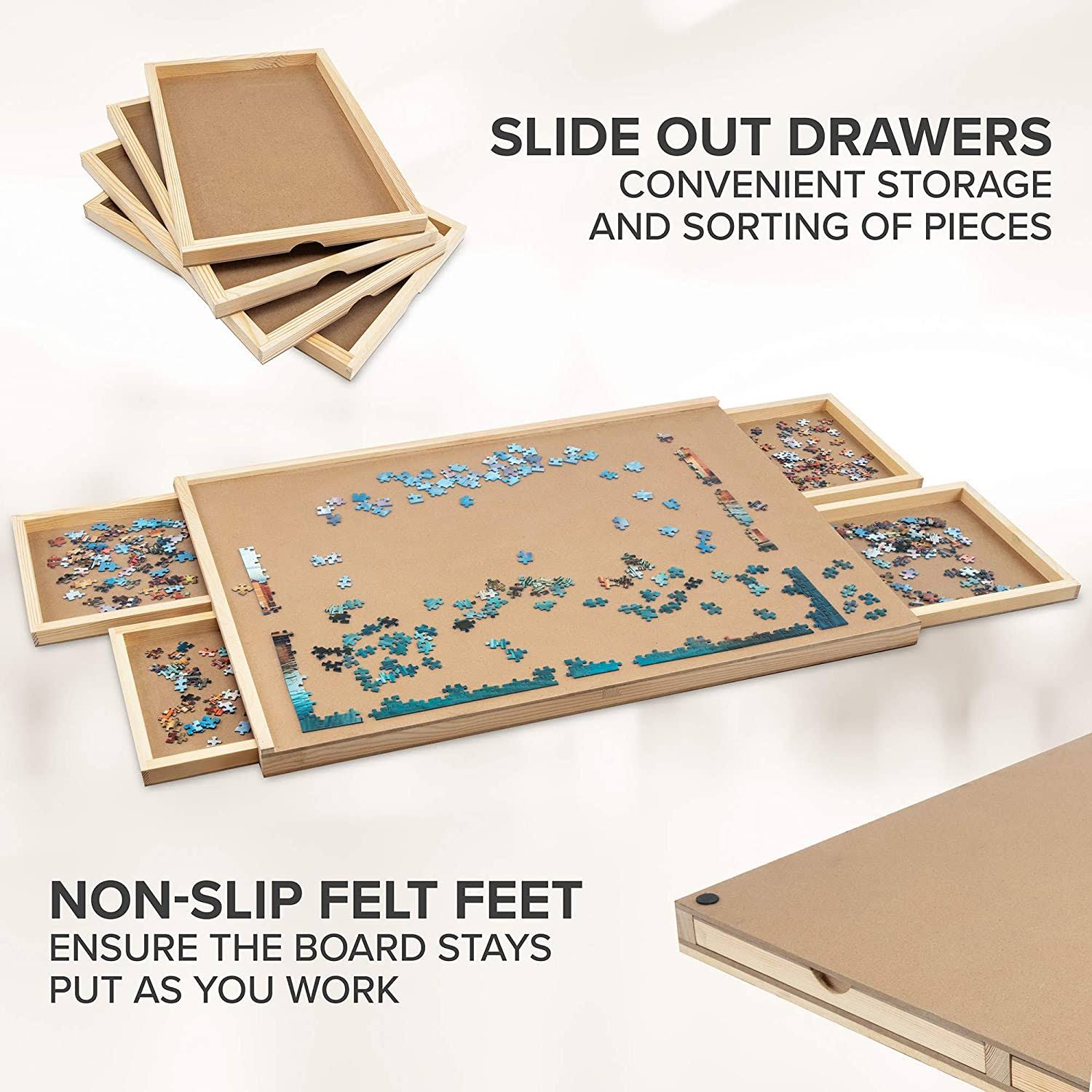 1000 Piece Wooden Jigsaw Puzzle Table with 4 Drawers Q762