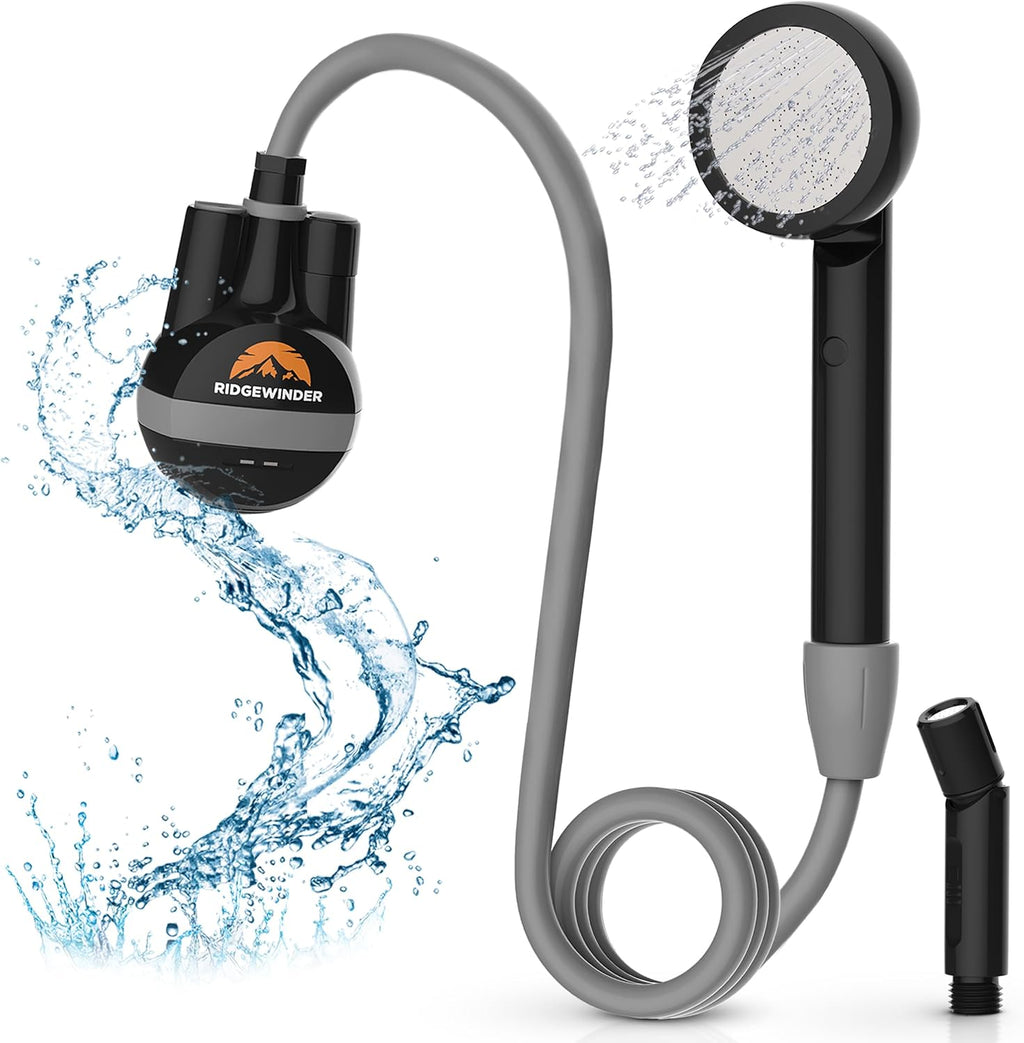 Portable Camp Shower with Rechargeable Battery and Showerhead C1330