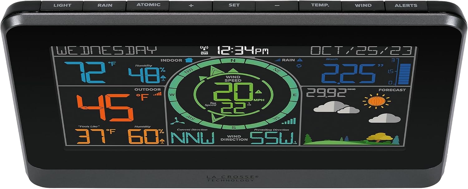 Wireless Color Weather Station with Cyclone Sensor B339