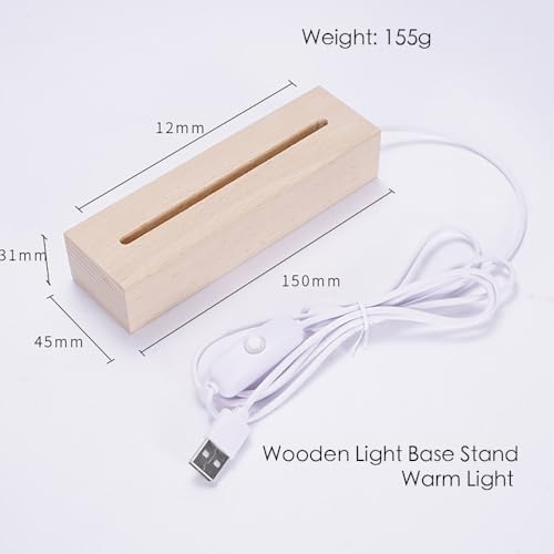Silicone Molds for Epoxy Resin with Wooden Lighted Base Stand O898