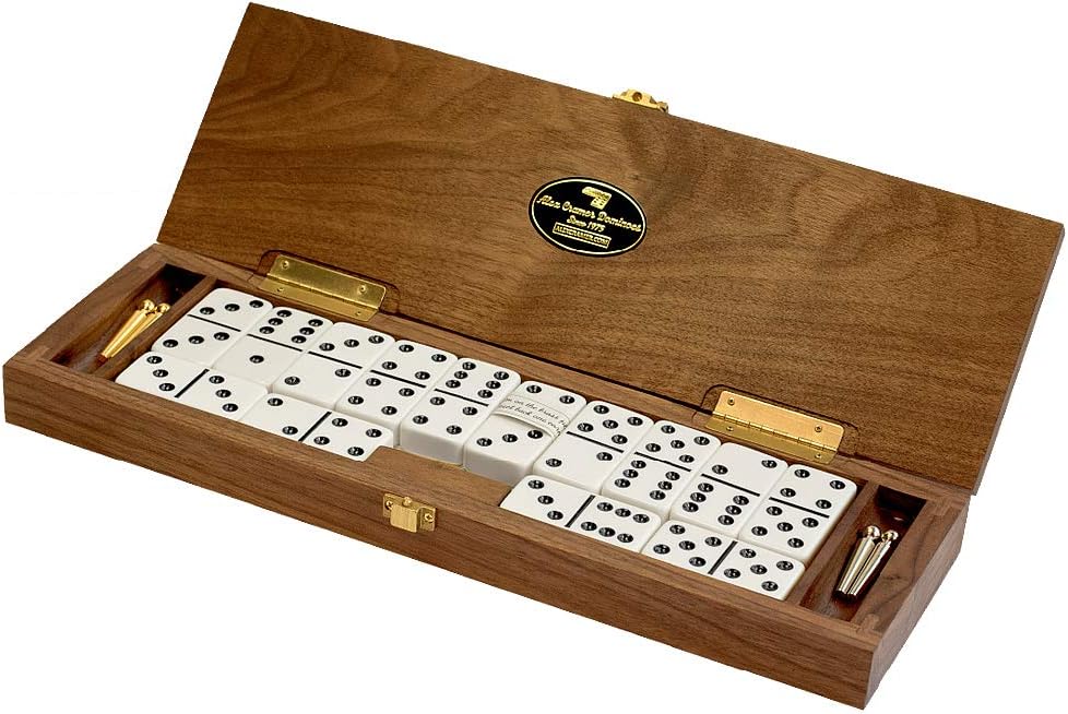 Domino Set with Walnut Case and Brass Plate Y361395