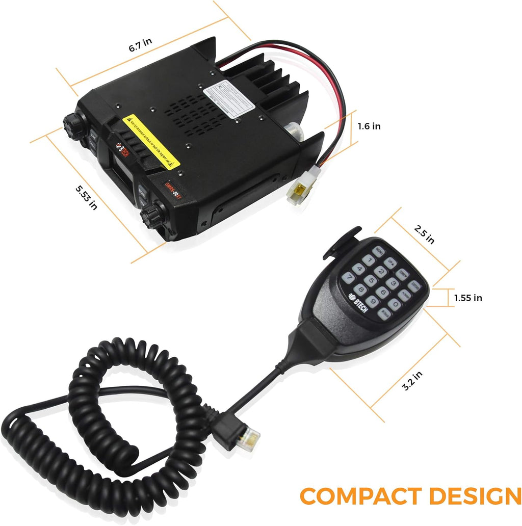 50 Watt GMRS Two-Way Radio with Dual Band Scanning Receiver W7853