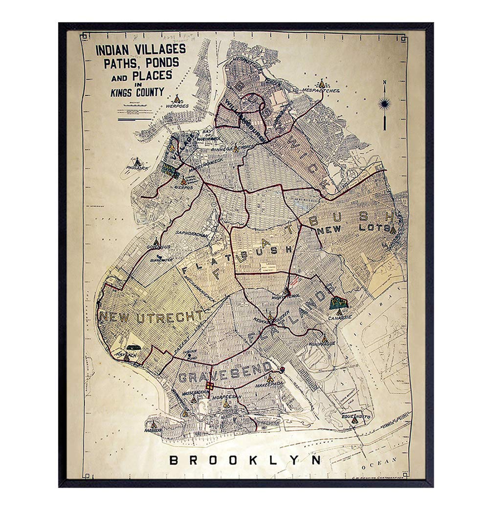 8x10 Vintage Map Poster Print A5028